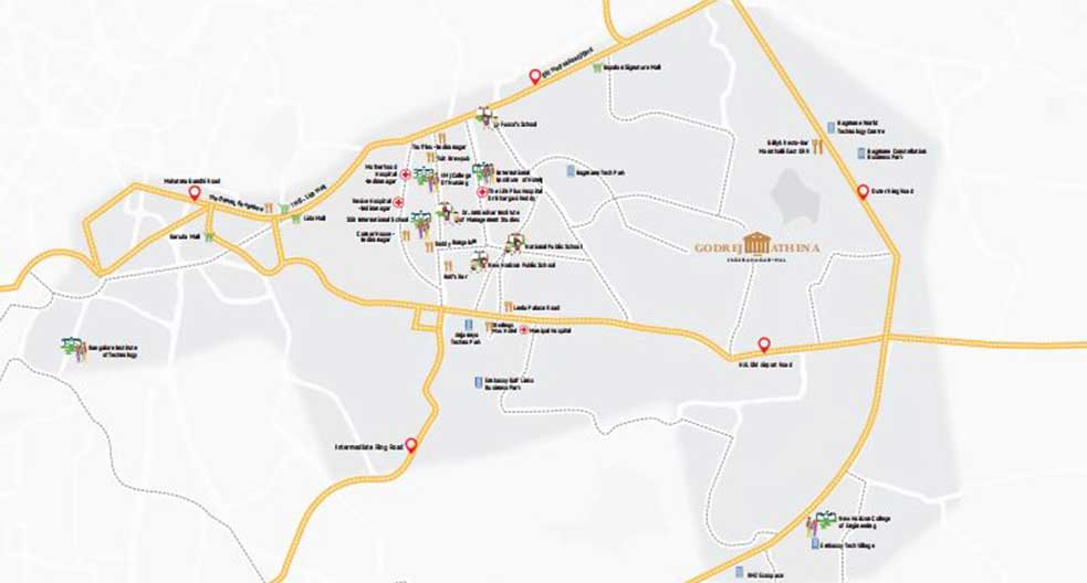 Godrej Athena Location Map